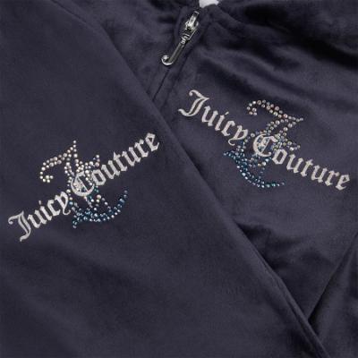 Picture of Juicy Couture Girls Diamante  Hoodie & Slim Jogger Set X 2 - Night Sky Navy