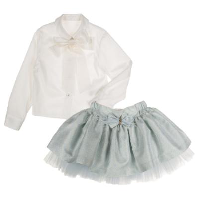 Picture of Daga Girls Ceremony & Elegance Blouse & Skirt Set X 2 - Blue