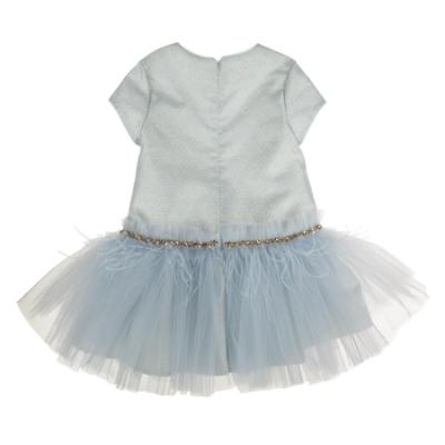 Picture of Daga Girls Ceremony & Elegance Tulle & Feather Dress - Blue