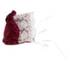 Picture of Ela Confeccion Girls Lace Ruffle Dress Panties Bonnet Set X 3 - Burgundy White