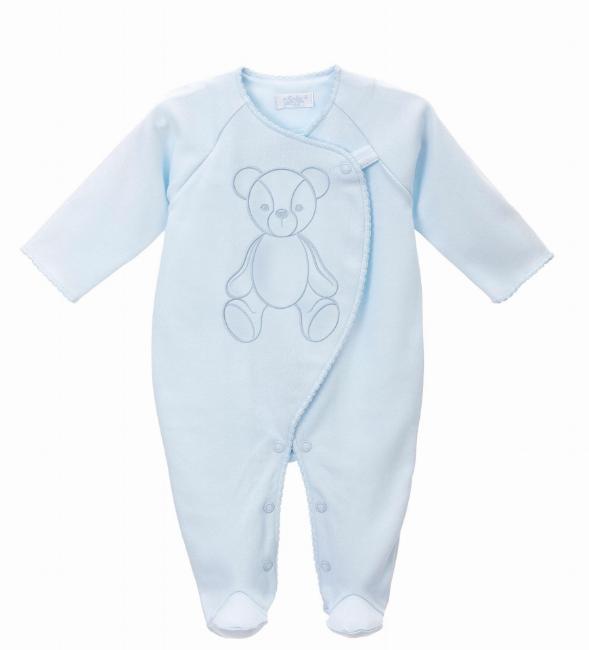 Picture of Sofija Baby Edgar Front Opening Babygrow - Blue 