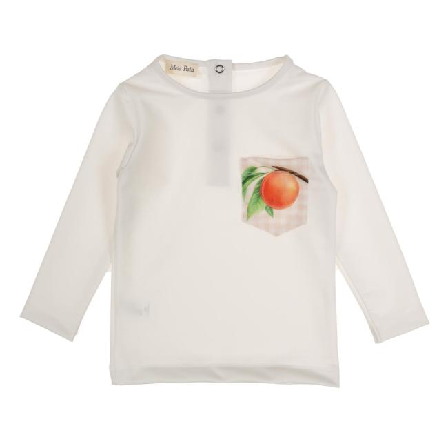 Picture of Meia Pata Boys Peaches Lycra Rashguard - White Peach