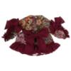 Picture of Ela Confeccion Girls Ruffle Flores Dress Panties Bonnet Set X 3 - Burgundy 