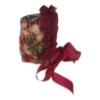 Picture of Ela Confeccion Girls Ruffle Flores Dress Panties Bonnet Set X 3 - Burgundy 