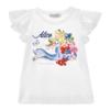 Picture of PRE-ORDER Monnalisa Girls Alice In Wonderland Floral T-shirt - White