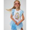 Picture of PRE-ORDER Monnalisa Girls Alice In Wonderland Tulle Jersey Dress - Blue