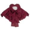 Picture of Ela Confeccion Girls Christmas Jacket With Ruffles - Burgundy 