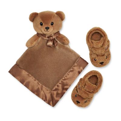 Picture of UGG Baby Bixbee Teddy Bootie & Lovey Teddy Set - Chestnut