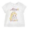 Picture of PRE-ORDER Monnalisa Bebe Girls Alice In Wonderland T-shirt - White