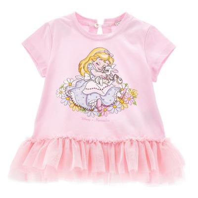 Picture of PRE-ORDER Monnalisa Bebe Girls Alice In Wonderland Tunic Top - Pink