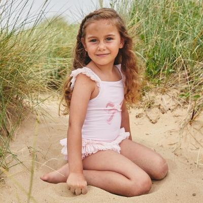 Picture of Caramelo Kids Girls Tulle Frill Glitter Bow Swimsuit