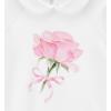 Picture of Monnalisa Bebe Girls Roses Babygrow, Hat & Bib Set - White Pink