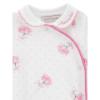 Picture of Monnalisa Bebe Girls Polka Roses Babygrow - White Pink