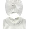 Picture of Monnalisa Bebe Girls Lace Bow Babygrow & Hat Set - Ivory