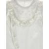 Picture of PRE-ORDER Monnalisa Bebe Girls Embroidered Satin Rose Babygrow - Ivory