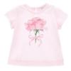 Picture of Monnalisa Bebe Girls Roses & Bow T-shirt - Pink