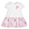 Picture of Monnalisa Bebe Girls Roses & Stripes Dress - Pink