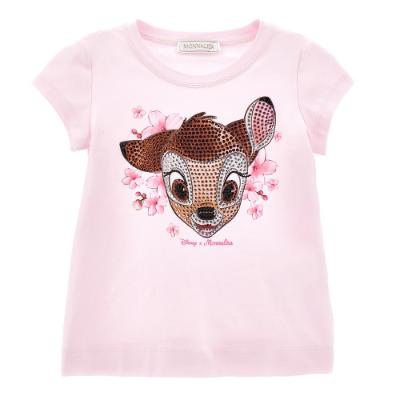 Picture of Monnalisa Girls Bambi Diamante T-shirt - Pink