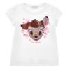 Picture of Monnalisa Girls Bambi Diamante T-shirt - White