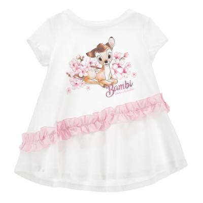 Picture of Monnalisa Girls Bambi Ruffle Tunic - White