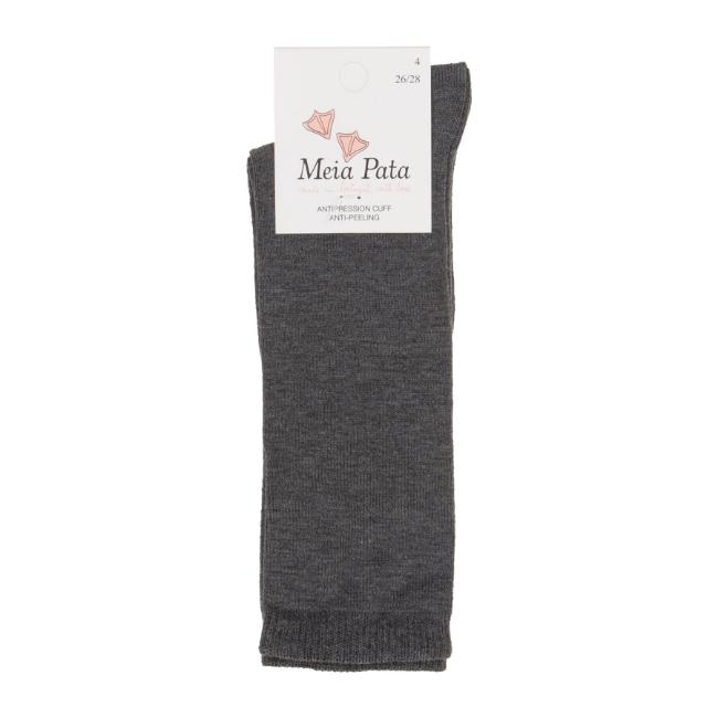 Picture of Meia Pata Unisex Knee High Plain Socks - Dark Grey