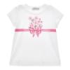 Picture of Monnalisa Girls Bambi Bow T-shirt - White Pink