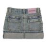 Picture of Monnalisa Girls Bambi Floral Denim Skirt - Stone Grey