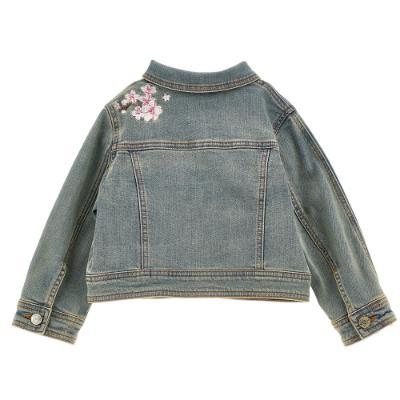 Picture of PRE-ORDER Monnalisa Girls Bambi Floral Denim Jacket - Stone