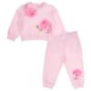 Picture of Monnalisa Bebe Girls Roses Tracksuit Set - Pink