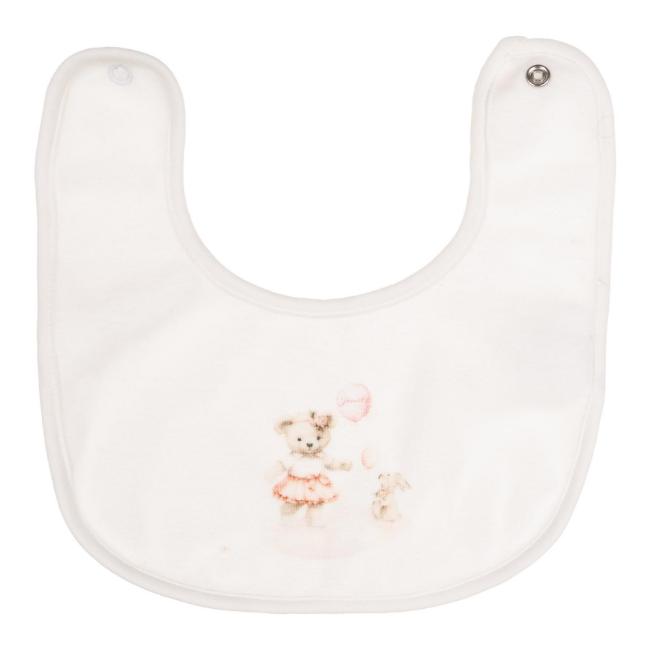 Picture of Jamiks Kids Baby Girls Alida Teddy Bib  - Ivory Pink 