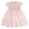 Picture of Sarah Louise Girls Smocked Bodice Puff Sleeve Dress - Pale Pink