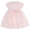 Picture of Sarah Louise Girls Smocked Bodice Puff Sleeve Dress - Pale Pink