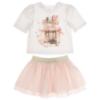 Picture of Jamiks Kids Girls Amata Love Bunny Top & Tulle Skirt Set X 2  - Ivory Pink 