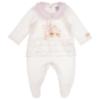 Picture of Jamiks Kids Baby Girls Teona Fairytale Bunny Babygrow Hat Swaddle Set X 3 - Ivory Pink 