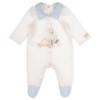 Picture of Jamiks Kids Baby Boys Ege Fairytale Babygrow Hat Swaddle Set X 3 - Ivory Pale Blue