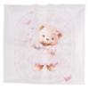 Picture of Jamiks Kids Baby Girls Neia Teddy Babygrow Hat Swaddle Set X 3 - White Pink