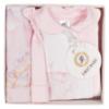 Picture of First Baby Girls Boxed Unicorn Print Babygrow Hat & Swaddle Set X 3 - Pink  