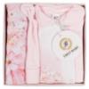 Picture of First Baby Girls Boxed Flowers Print Babygrow Hat & Swaddle Set X 3 - Pink  