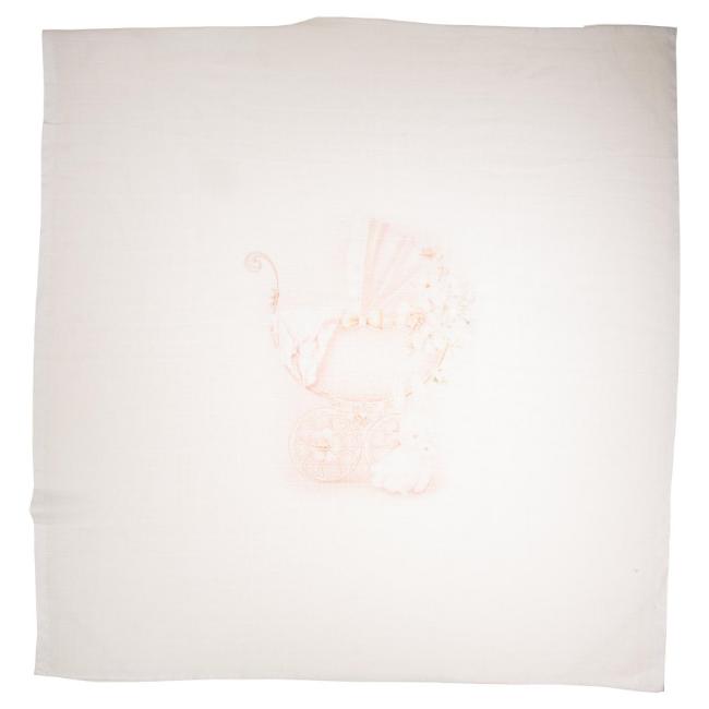 Picture of First Baby Vintage Pram Print Muslin X 1 - Pink