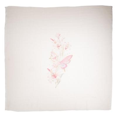 Picture of First Baby Butterfly Print Muslin X 1 - Pink