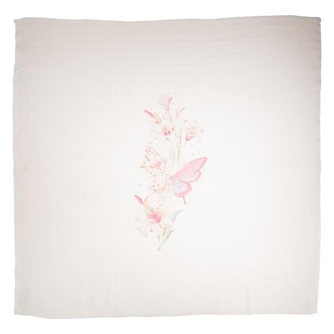 Picture of First Baby Butterfly Print Muslin X 1 - Pink