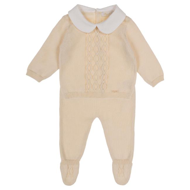 Picture of Rigola Baby Boys Twisted Cable Knitted Top & Legging Set X 2 - Beige