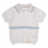 Picture of Rigola Baby Boys Organic Knit Polo Top & Shorts Set - White Sky Blue