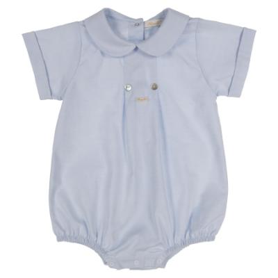 Picture of Rigola Baby Boys Organic Linen Romper - Sky Blue