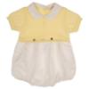 Picture of Rigola Baby Boys Organic Knit & Linen Romper - Summer Sun Yellow