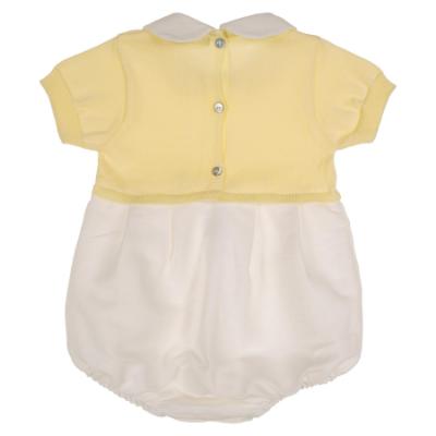 Picture of Rigola Baby Boys Organic Knit & Linen Romper - Summer Sun Yellow