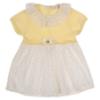 Picture of Rigola Baby Girls Organic Knit & Plumetti Dress & Panties Set - Summer Sun Yellow