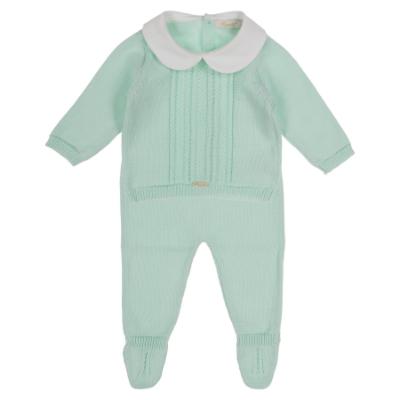 Picture of Rigola Baby Boys Twisted Cable Knitted Top & Legging Set X 2 - Green Water