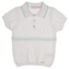 Picture of Rigola Baby Boys Organic Knit Polo Top & Shorts Set - White Green Water