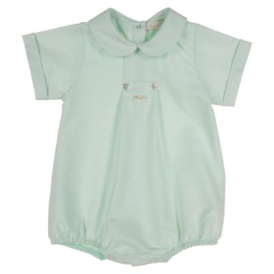 Picture of Rigola Baby Boys Organic Linen Romper - Green Water